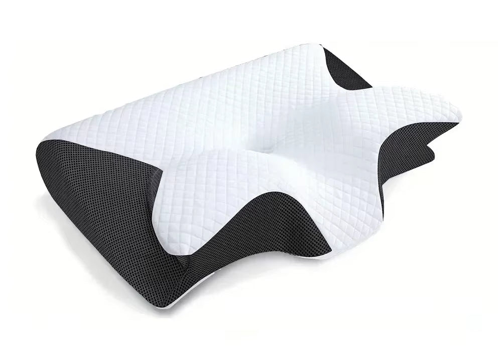 Sleep Memory Pillow Butterfly Memory Foam Neck Pillows Contoured Sleep for Neck Pain Relief Stomach Support Comfortable Pillow